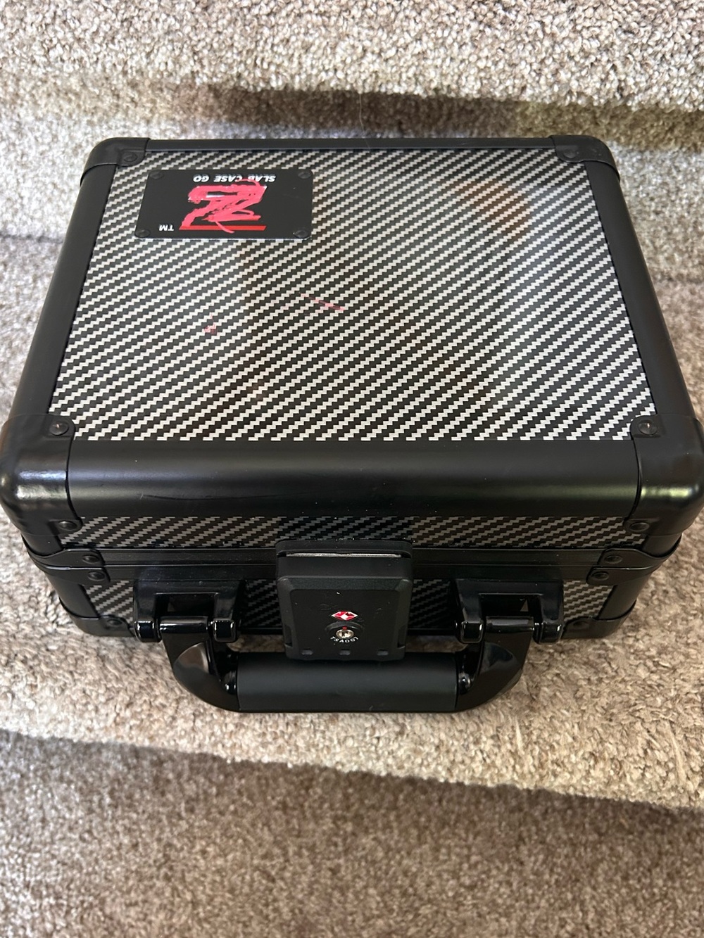Zion Slab Case Go Carbon Fiber Black/Silver One Row Card Case.